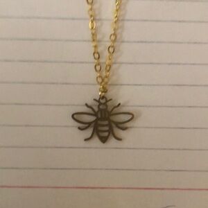 Delicate Gold Bee Pendant Necklace for Women